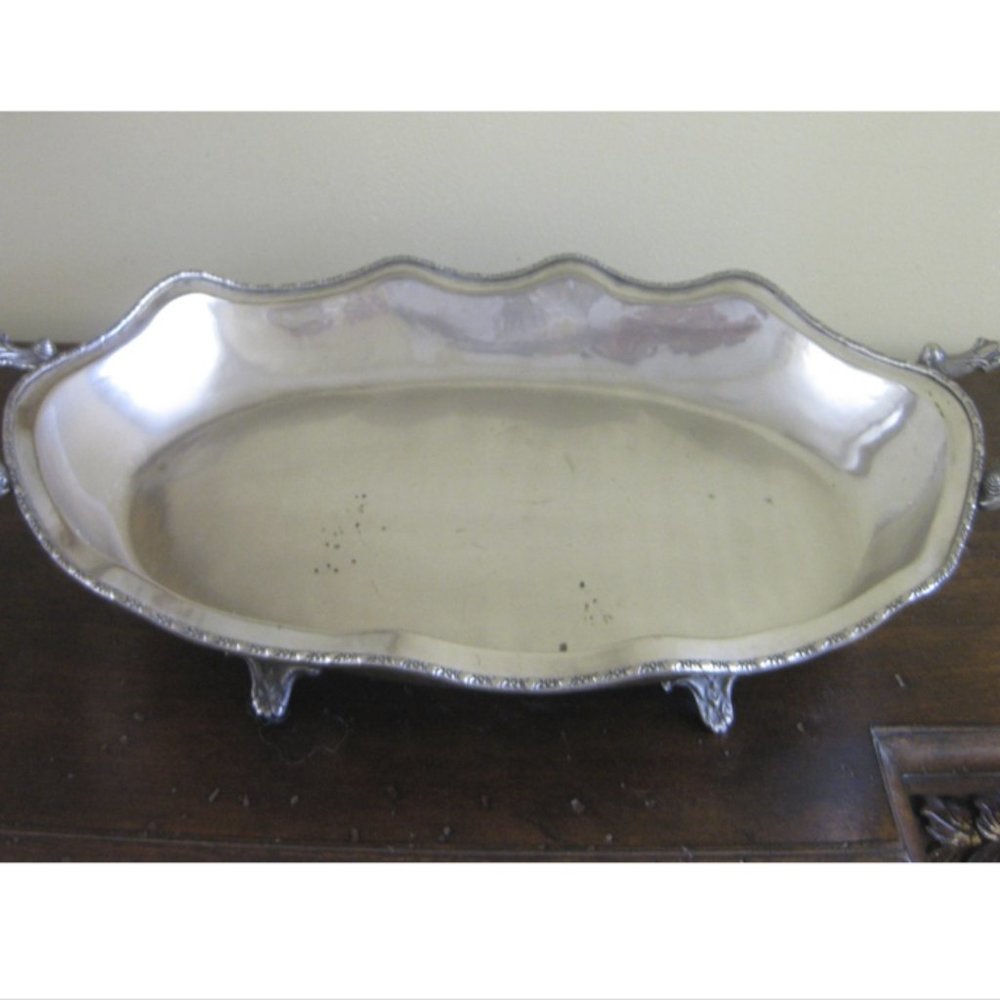 Silver  Scallop Tray with Handles